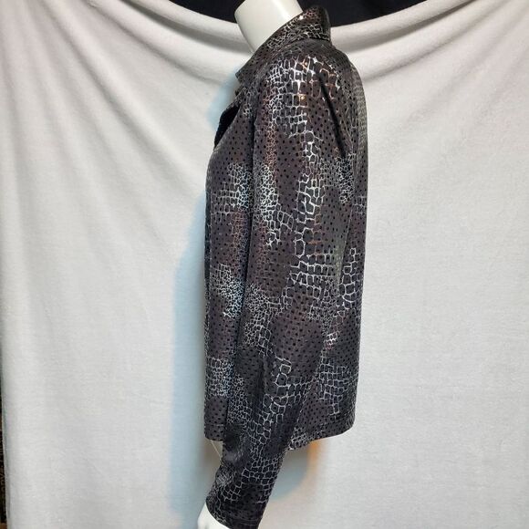 Soft Works Black & Silver Snake Patterned Jacket (6) - Picture 3 of 5